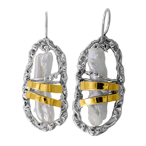 Silver and Gold Earrings