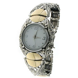 Silver and Gold Watch