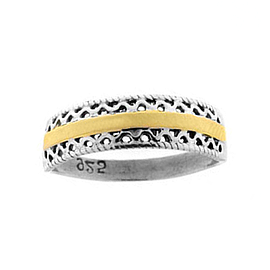 Silver and Gold Ring