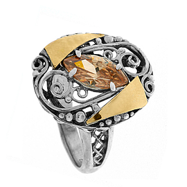 Silver and Gold Ring