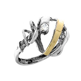 Silver and Gold Ring