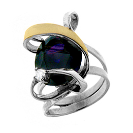 Silver and Gold Ring