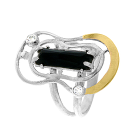 Silver and Gold Ring