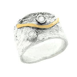 Silver and Gold Ring