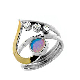 Silver and Gold Ring
