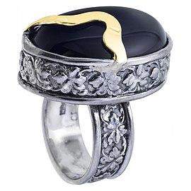 Silver and Gold Ring