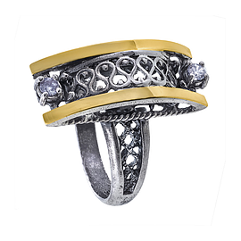 Silver and Gold ring