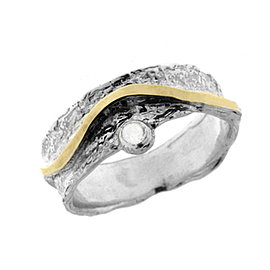Silver and Gold Ring