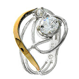 Silver and Gold Ring