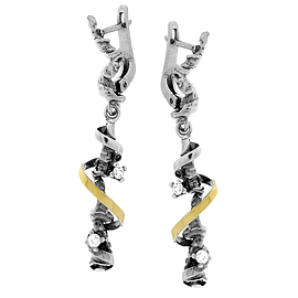 Silver and Gold Earrings