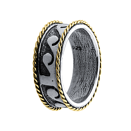 Silver and Gold Ring