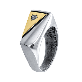 Silver and Gold Ring