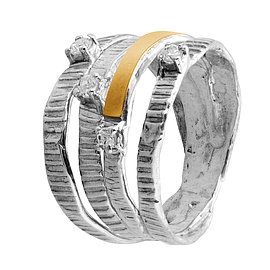 Silver and Gold Ring