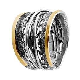 Silver and Gold Ring