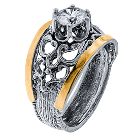 Silver and Gold Ring