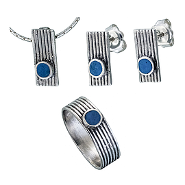 Silver Set with Enamel