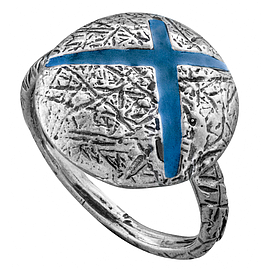 Silver Ring with Enamel