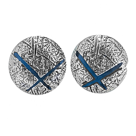 Silver Earrings with Enamel