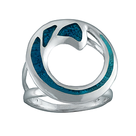 Silver Ring with Enamel