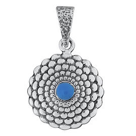 Silver Pendant with Enamel