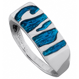 Silver Ring with Enamel