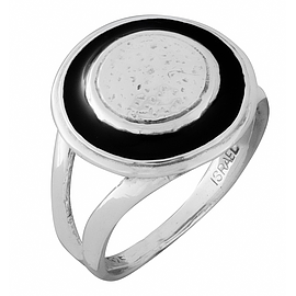 Silver Ring with Enamel