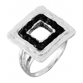 Silver Ring with Enamel