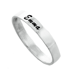 Silver Name Ring