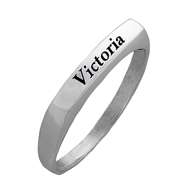 Silver Name Ring