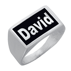 Silver Name Ring