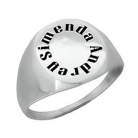 Silver Name Ring