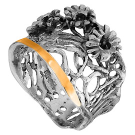 Silver and Gold Ring