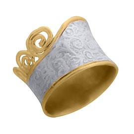 טבעת כסף בציפוי זהב