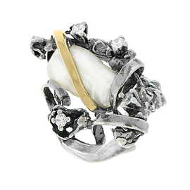 Silver and Gold Ring