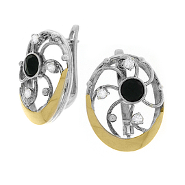 Silver and Gold Earrings