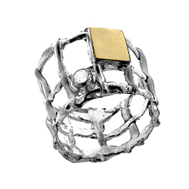 Silver and Gold Ring