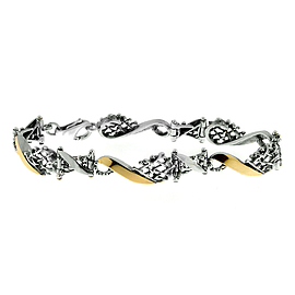 Silver and Gold Bracelet