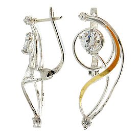 Silver and Gold Earrings