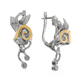 Silver and Gold Earrings