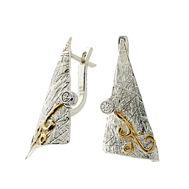 Silver and Gold Earrings