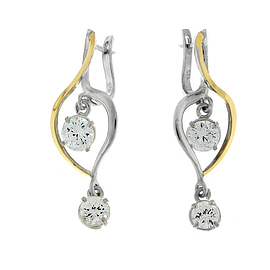 Silver and Gold Earrings