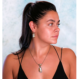 Silver Necklace gold & ruthenium plated "Aphrodite"