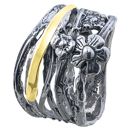 Silver and Gold Ring