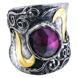 Серебряное кольцо с золотом " Энигма "