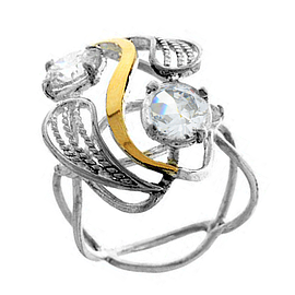 Silver and Gold Ring