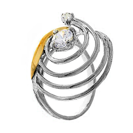 Silver and Gold Ring