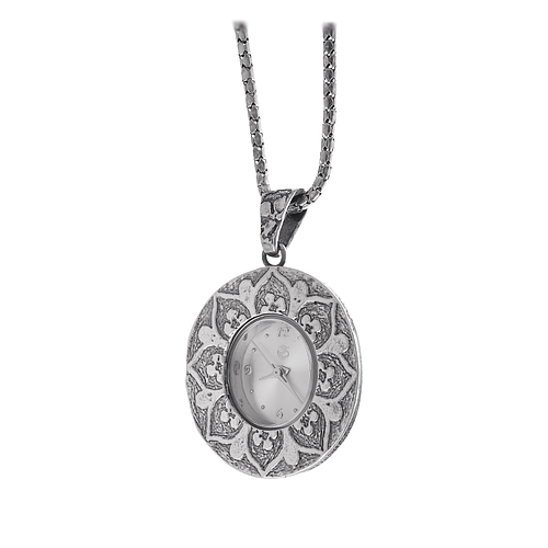 Silver Pendant Watch