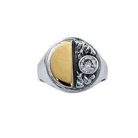 Silver and Gold Ring