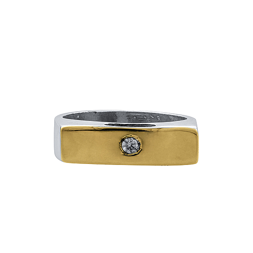 Silver and Gold Ring