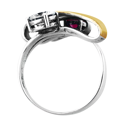 Silver and Gold Ring